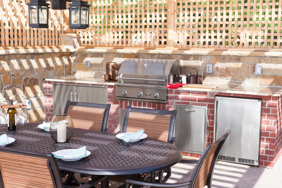 Outdoor Cooking and Entertaining Space Transitional Patio Wichita