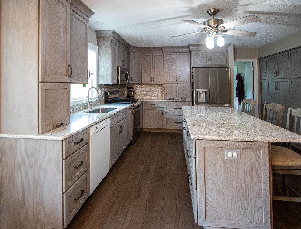 Fresh Take on Oak Kitchen Medallion Gray Peppercorn Stain