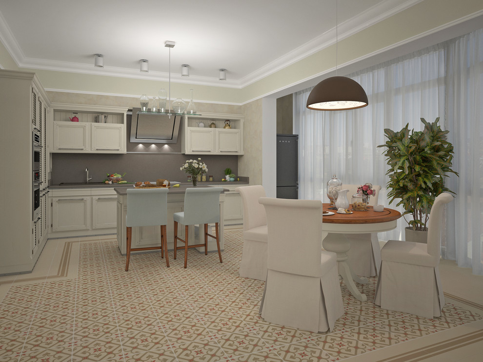 Кухня-гостиная в Классическом стиле