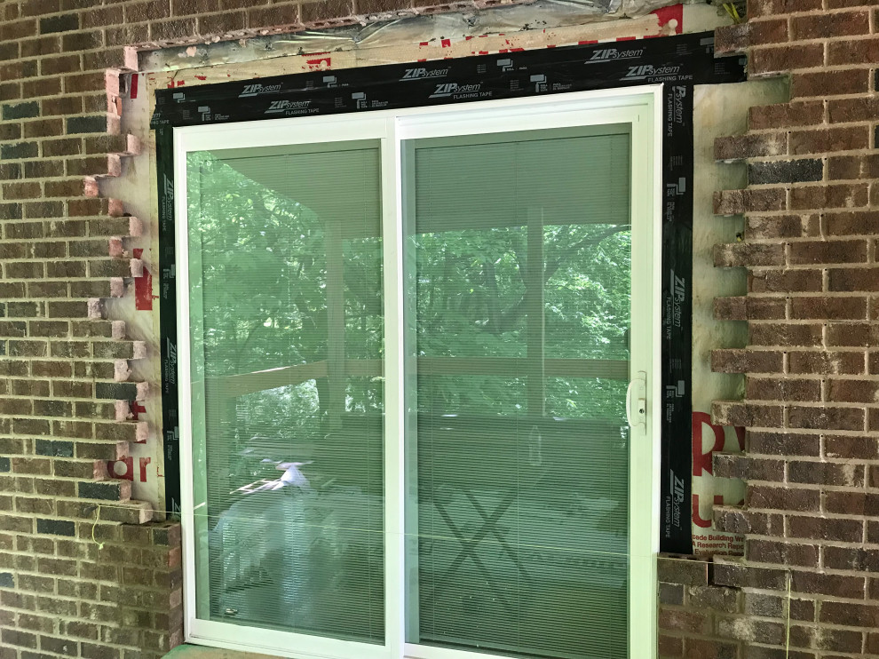 Brick Work Around French Doors