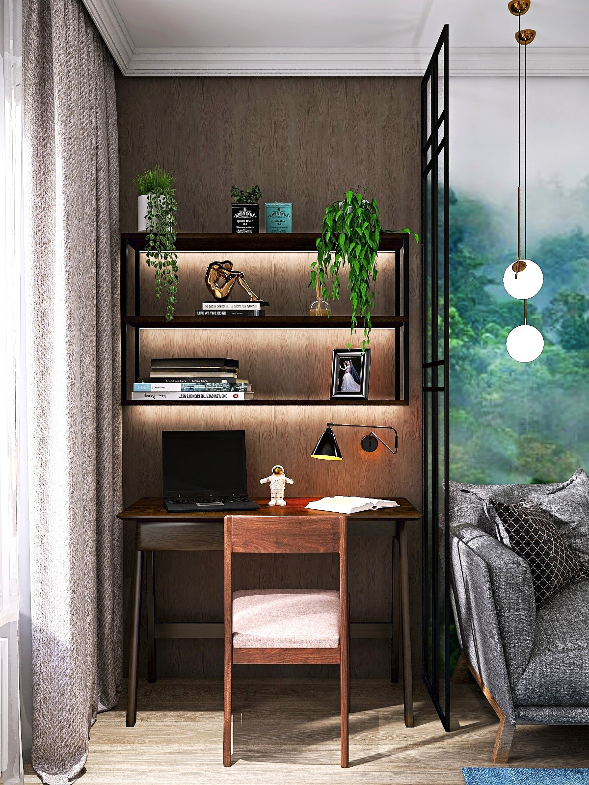 Мини-кабинет в интерьере