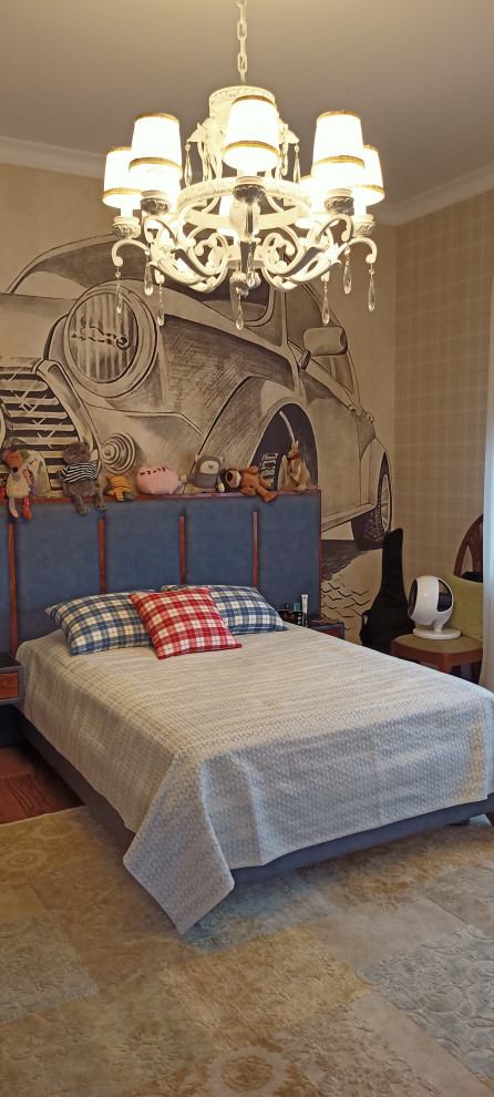 Kids' room - mid-sized contemporary boy kids' room idea in Moscow