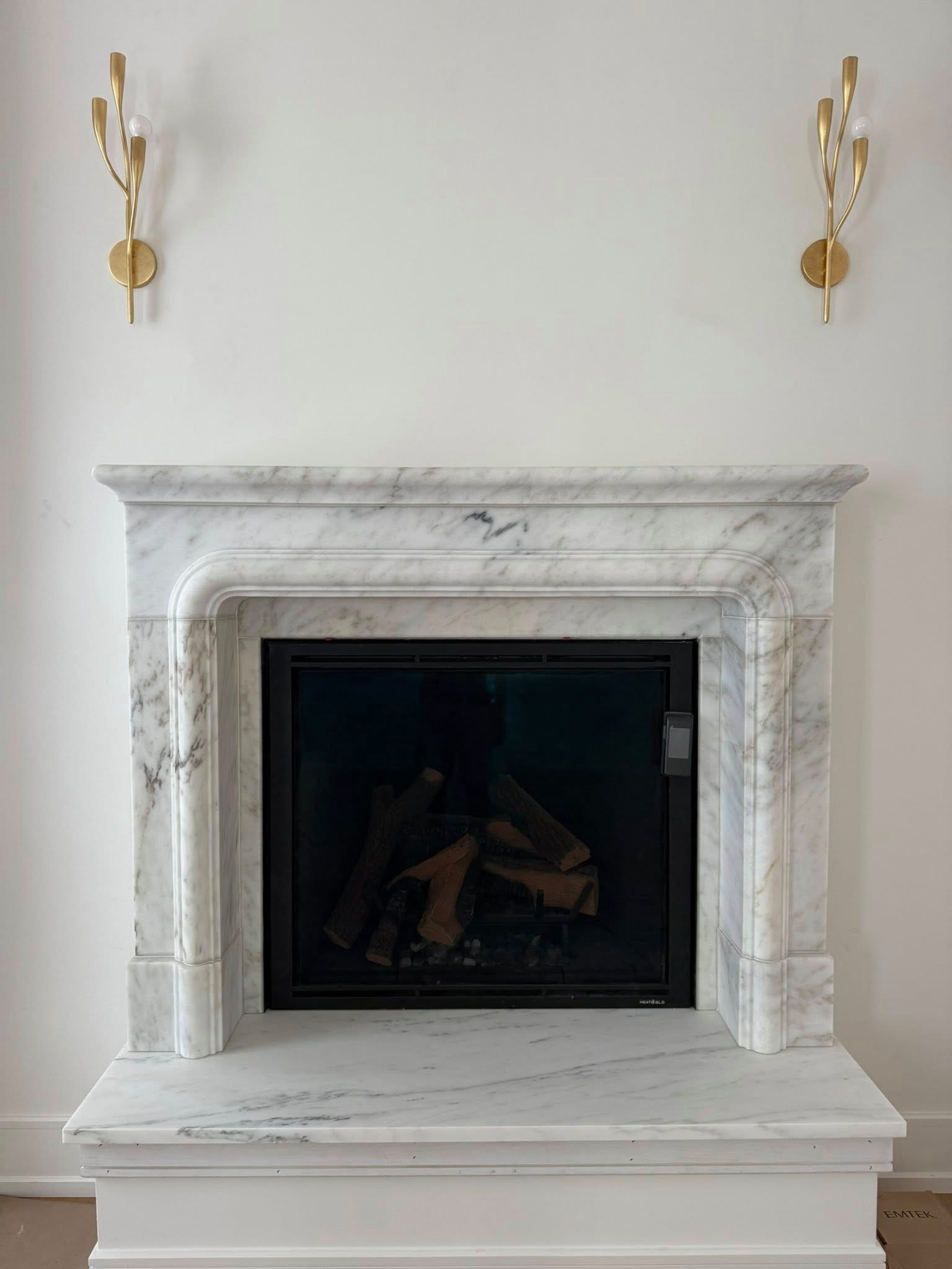 Danby White Marble Fireplace