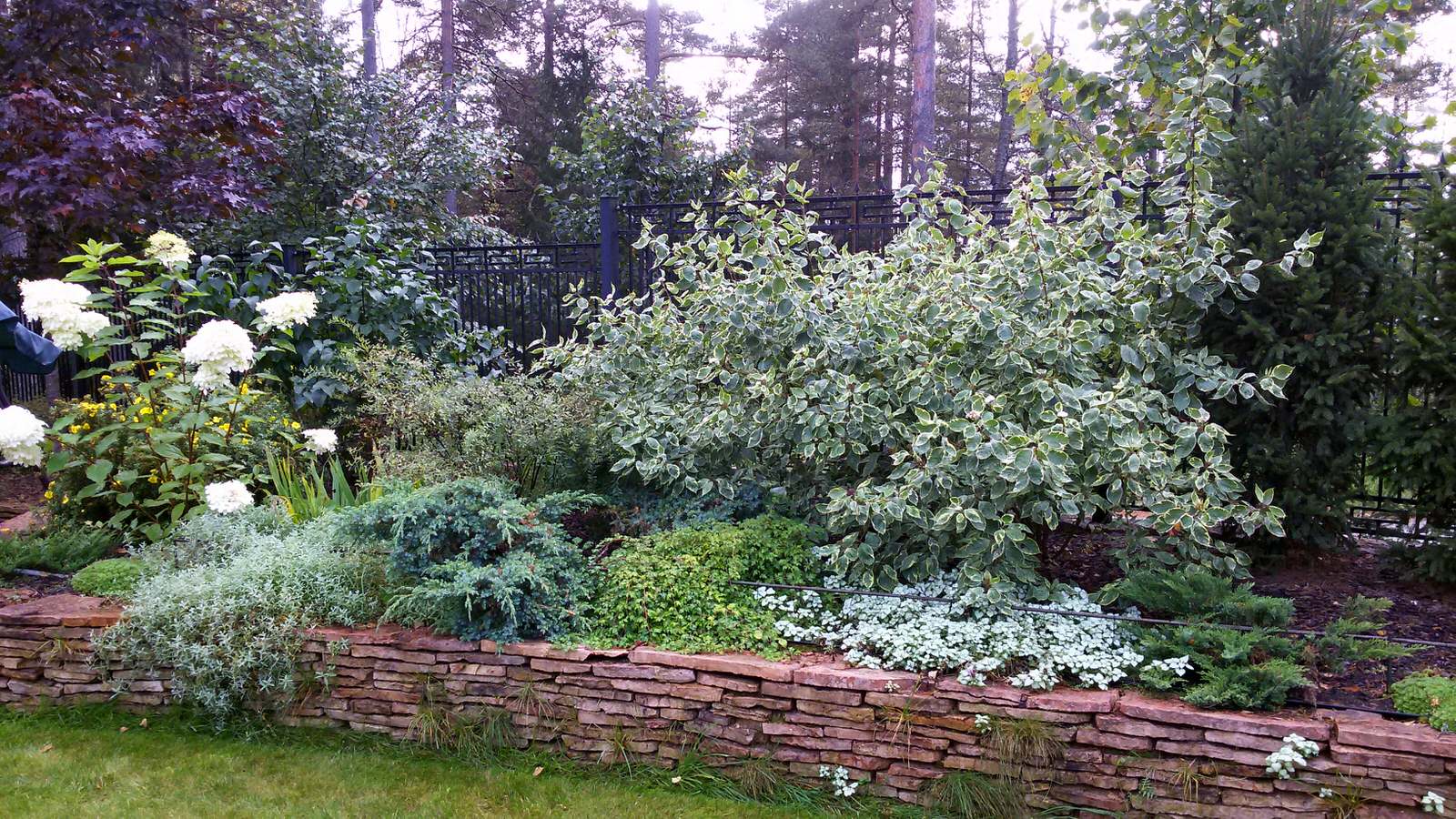 Подпорная стенка вдоль границы участка