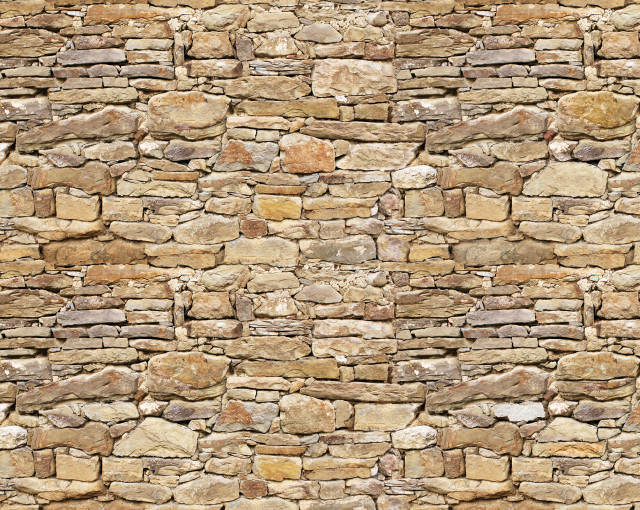 ohpopsi Dry Stone Wall Rustic Old Styles Brick Accent Wall/Door Mural Wall Art 