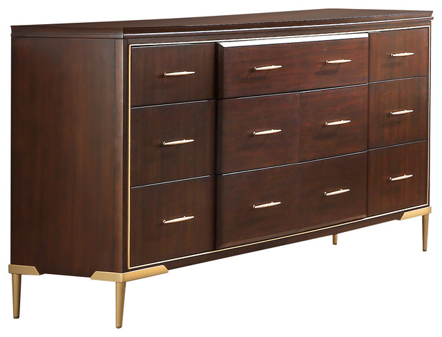 Acme Eschenbach 7 Drawer Dresser Cherry Midcentury Dressers