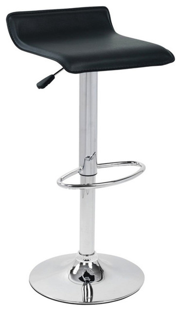 Baconey Adjustable Padded Breakfast Bar Stool, Black