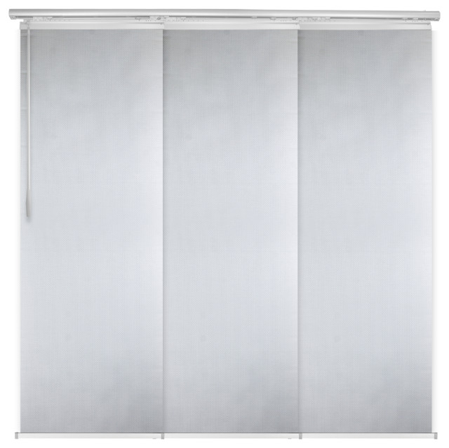 Dappled Iron 3-Panel Track Extendable Vertical Blinds 36-66"W