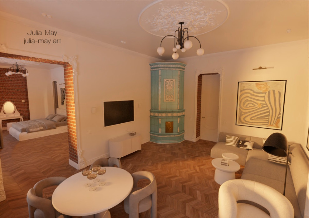 Дизайн-проект квартиры в историческом центре Санкт Петербурга в классическом сти