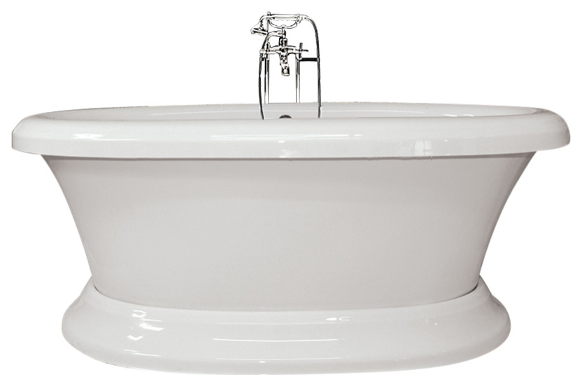 Bello 79"x39" Free Standing Pedestal Heated Soaking Bath With Access