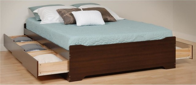 Platform Bed With  6-Drawers, Queen