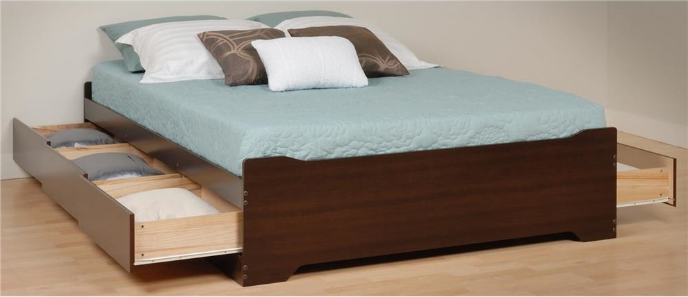 Platform Bed With  6-Drawers, Queen