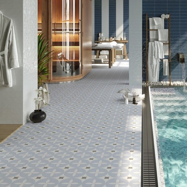 Agora Blue Patterned Floor Tiles Direct Tile Warehouse Other by