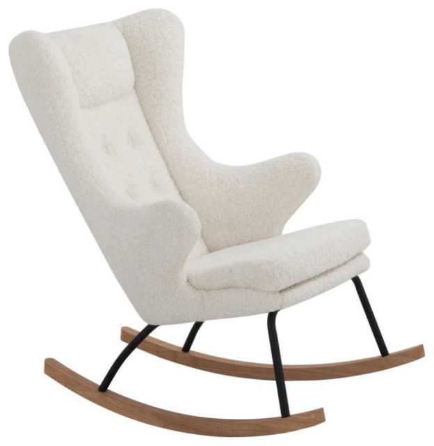 Sonita Modern White Sheep Rocking Chair