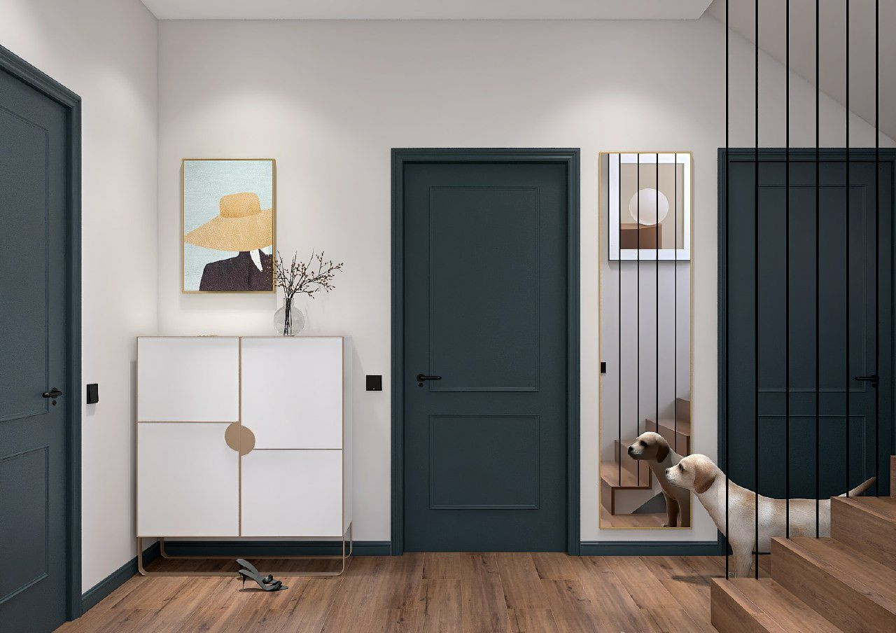 ЛЕСТНИЧНОЕ ПРОСТРАНСТВО В ЗАГОРОДНОМ КОТТЕДЖЕ