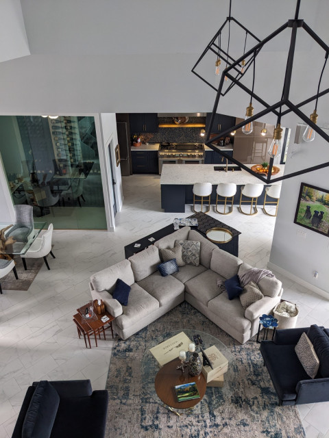 Linear Bronze Kitchen contemporary-living-room