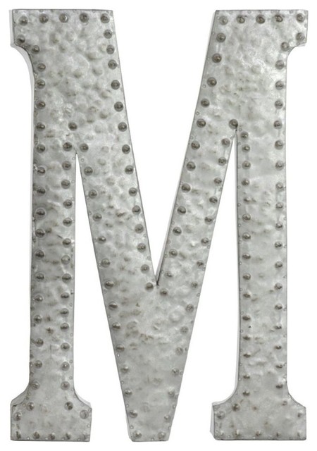 Letter M Wall Decor metal wall decor letter m with rivets, dark bronze - industrial Letter M Wall Decor metal wall decor letter m with rivets, dark bronze - industrial