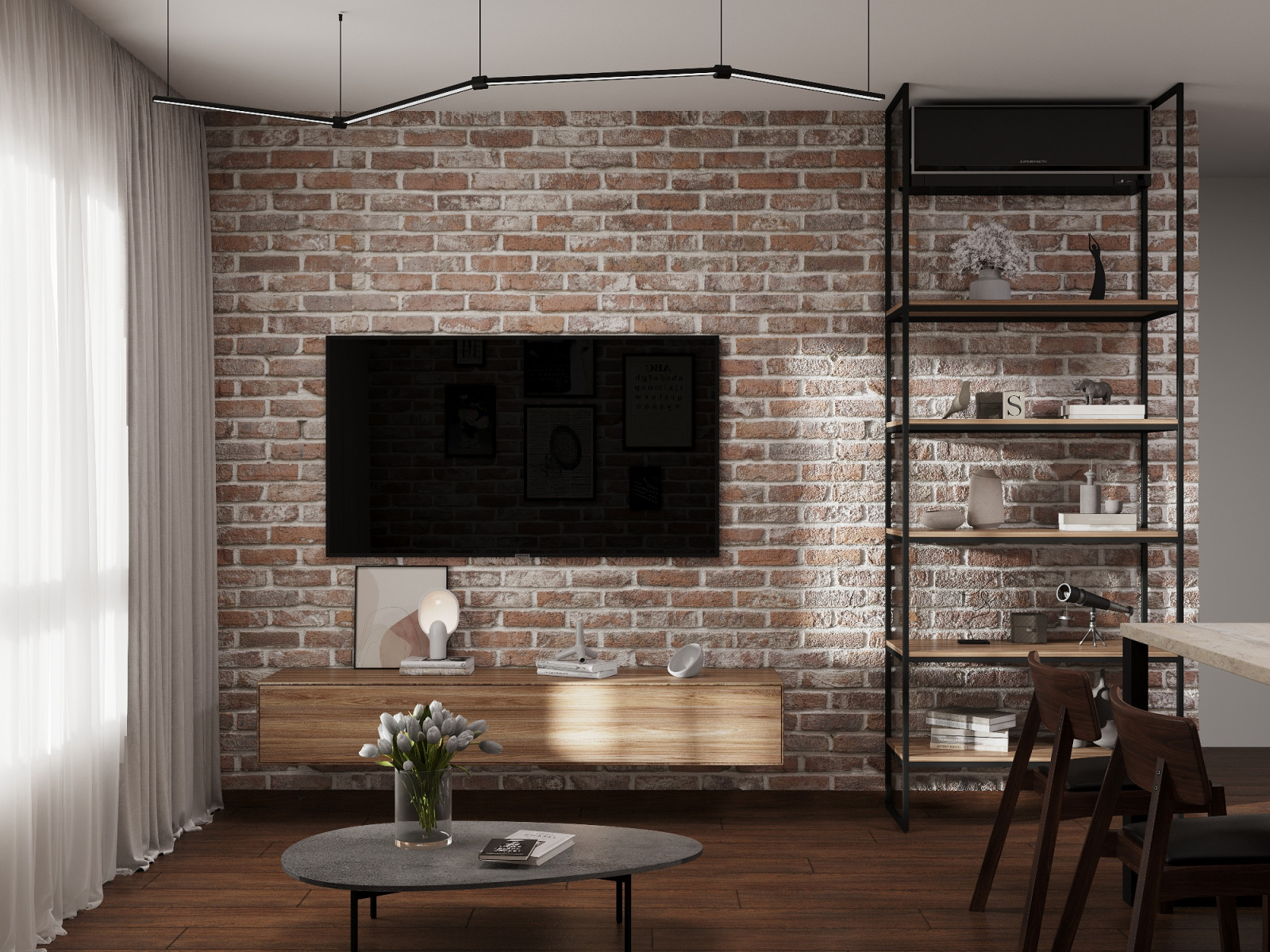 Квартира с элементами лофта