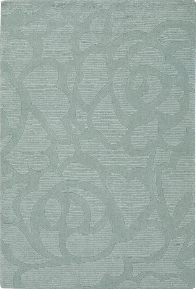 Jaipur Transitional Area Rug, Blue, 7'x10'