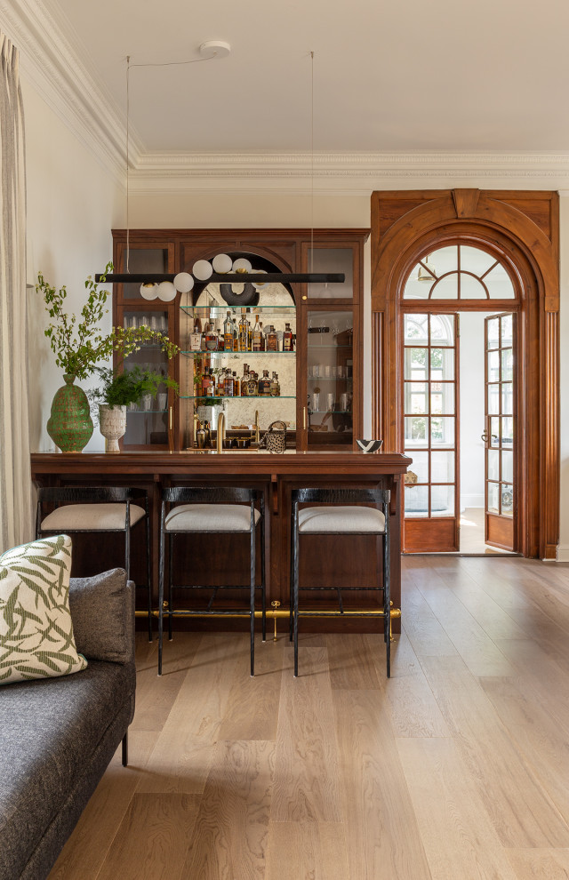 Green - Transitional - Home Bar - New York - by Mimi & Hill interiors ...