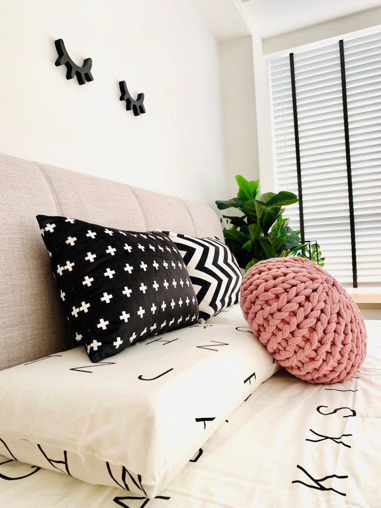 Scandinavian bedroom in Singapore.