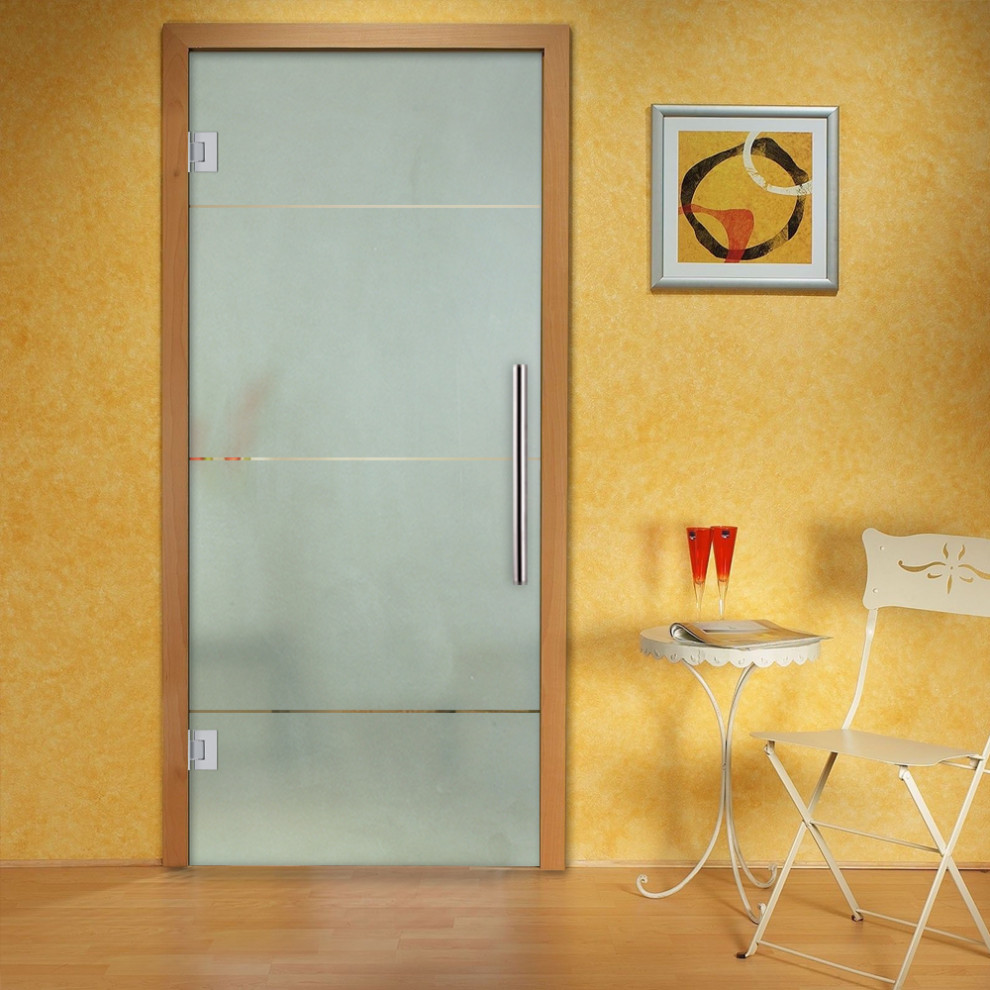 Elegant Interior Frameless Glass Swing Door - Contemporary - Interior Doors  - by Glass-Door.us | Houzz