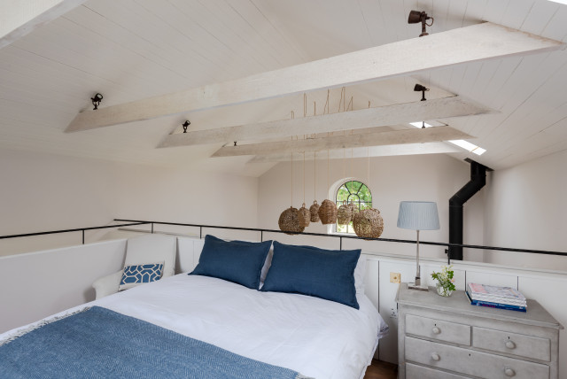 Chapel conversion rustic-bedroom