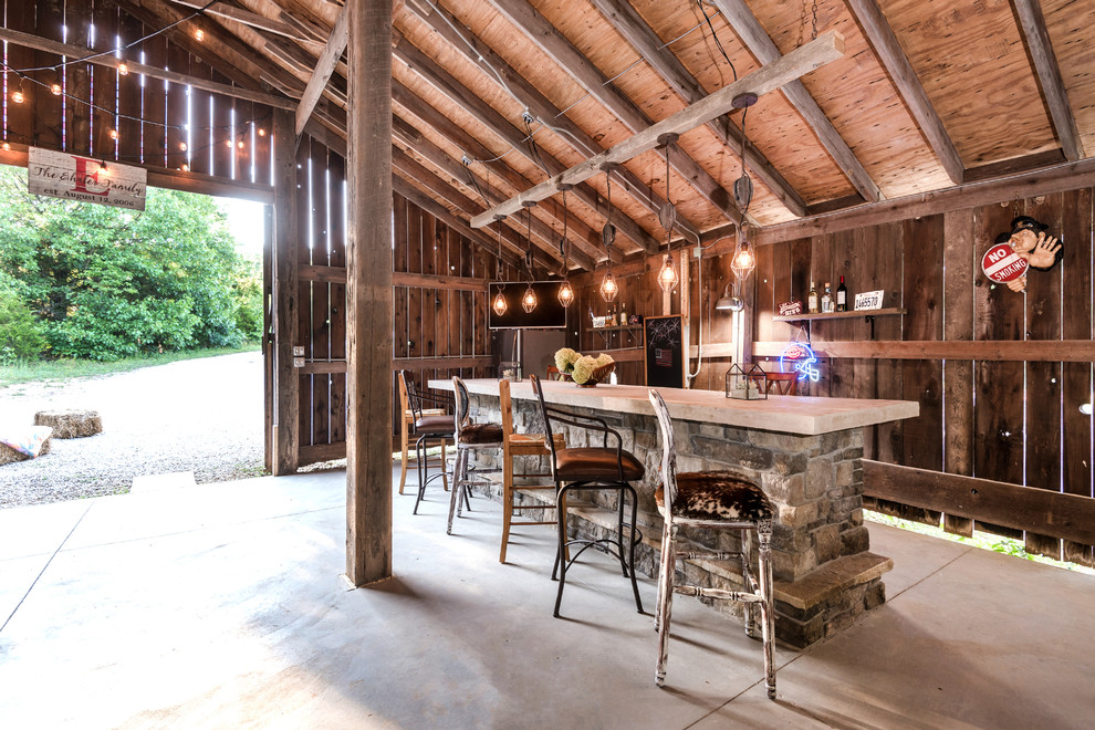 Idée de décoration pour une maison chalet.