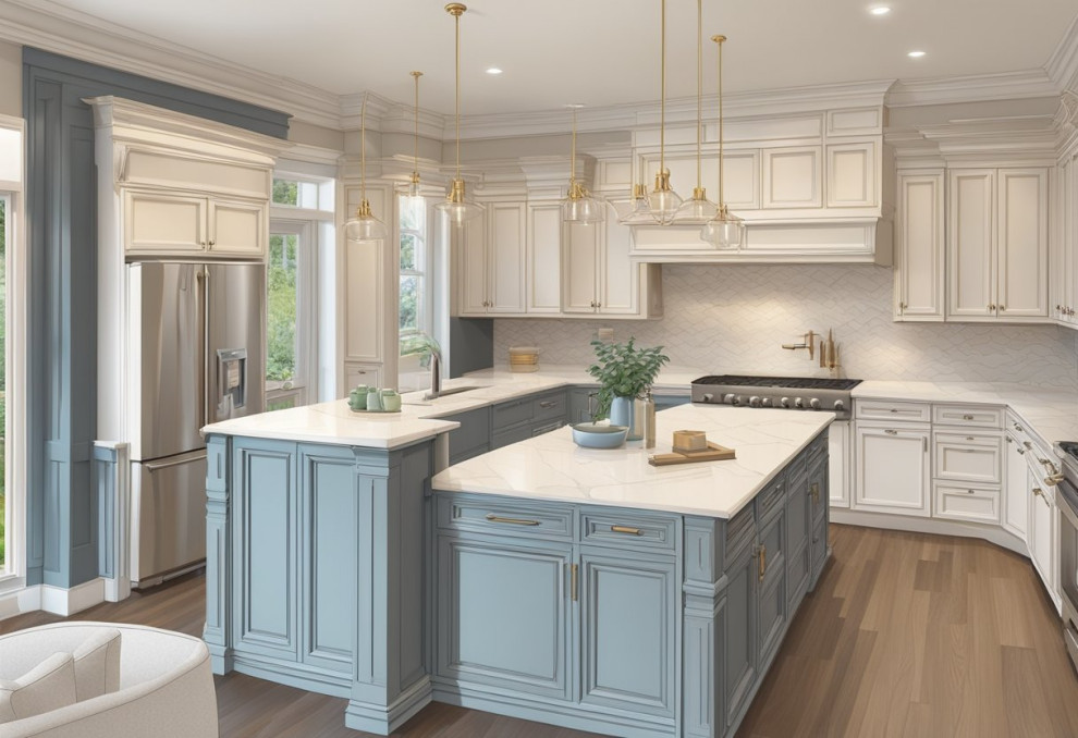 A photo of a kitchen