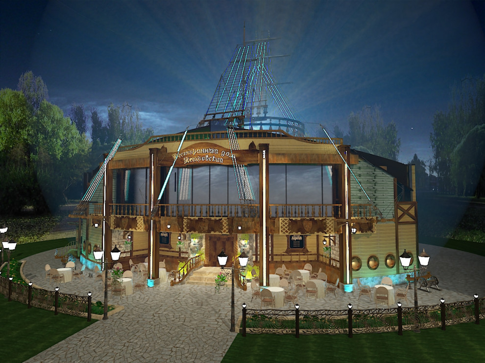 Фасад ресторанного дома Петровский (лихие 2009-10е)