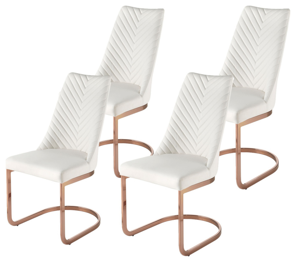 Kyla Chair, Set of 4, White - Contemporary - Dining Chairs - by