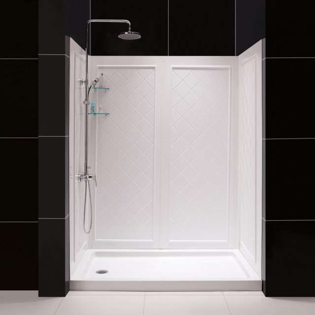 DreamLine DL-6189L-01 SlimLine 30 x 60" Shower Base and QWALL-5