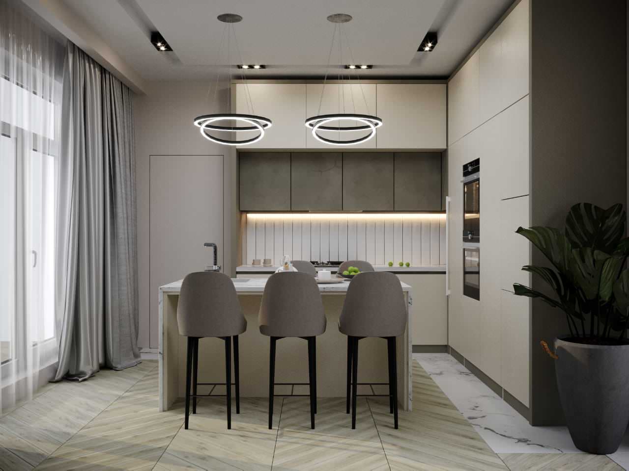 Кухня-гостиная частного дома г. Таганрог