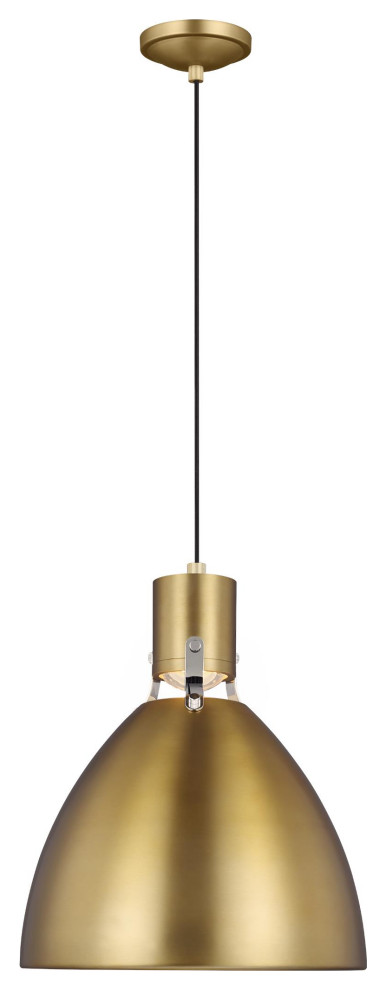 Brynne Small LED Pendant, Burnished Brass - Transitional - Pendant ...