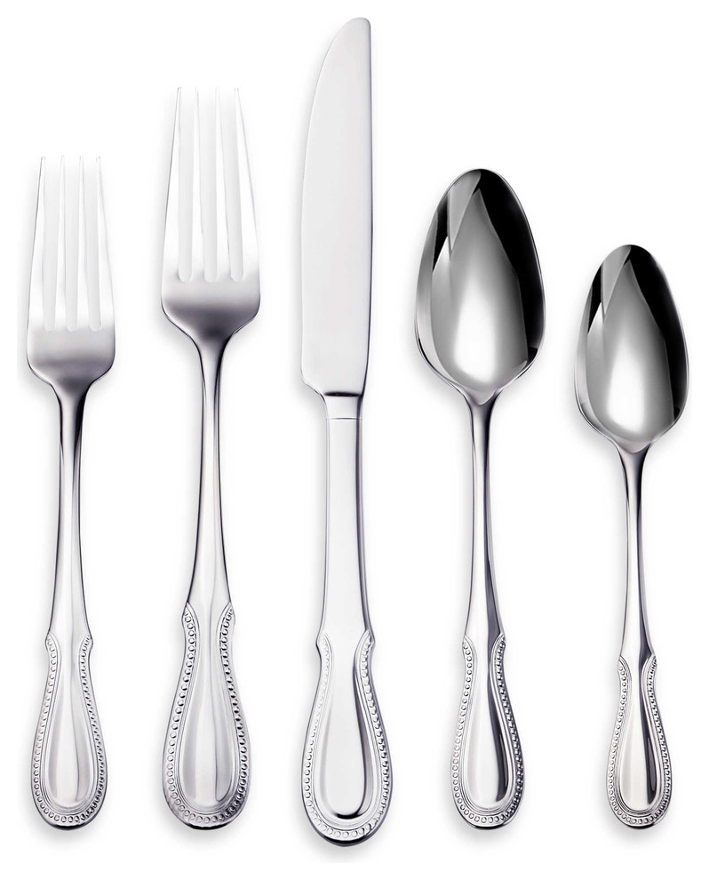 Oneida Nottingham 5Piece Flatware Set Traditional Flatware And