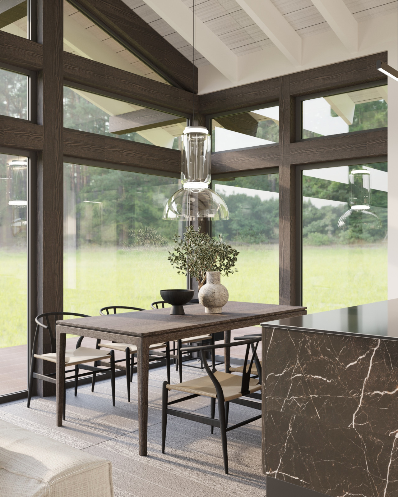 Дом-фахверк, юго-запад Подмосковья, 100 кв.м.