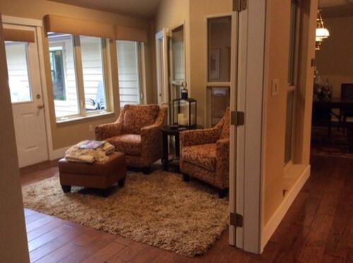 Inspiration for a transitional home design remodel in Seattle