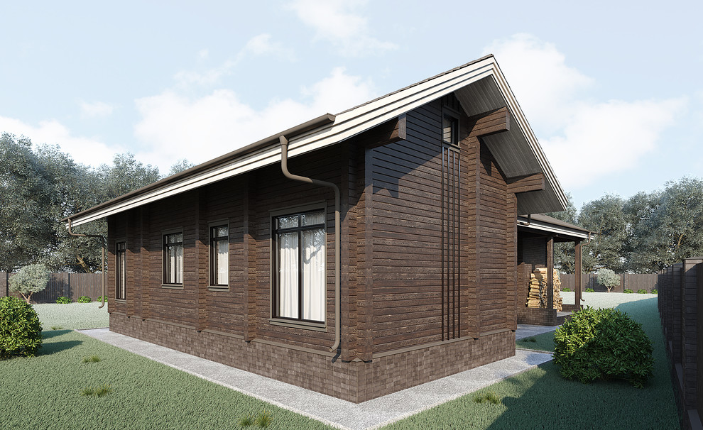 Дом из профилированного бруса 200х142.