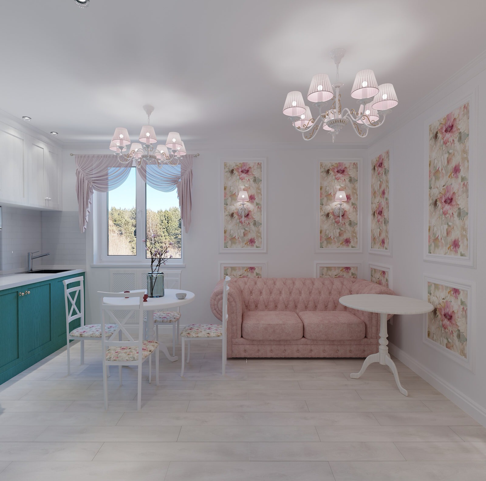 Дизайн - проект для романтичной, нежной и семейной женщины.