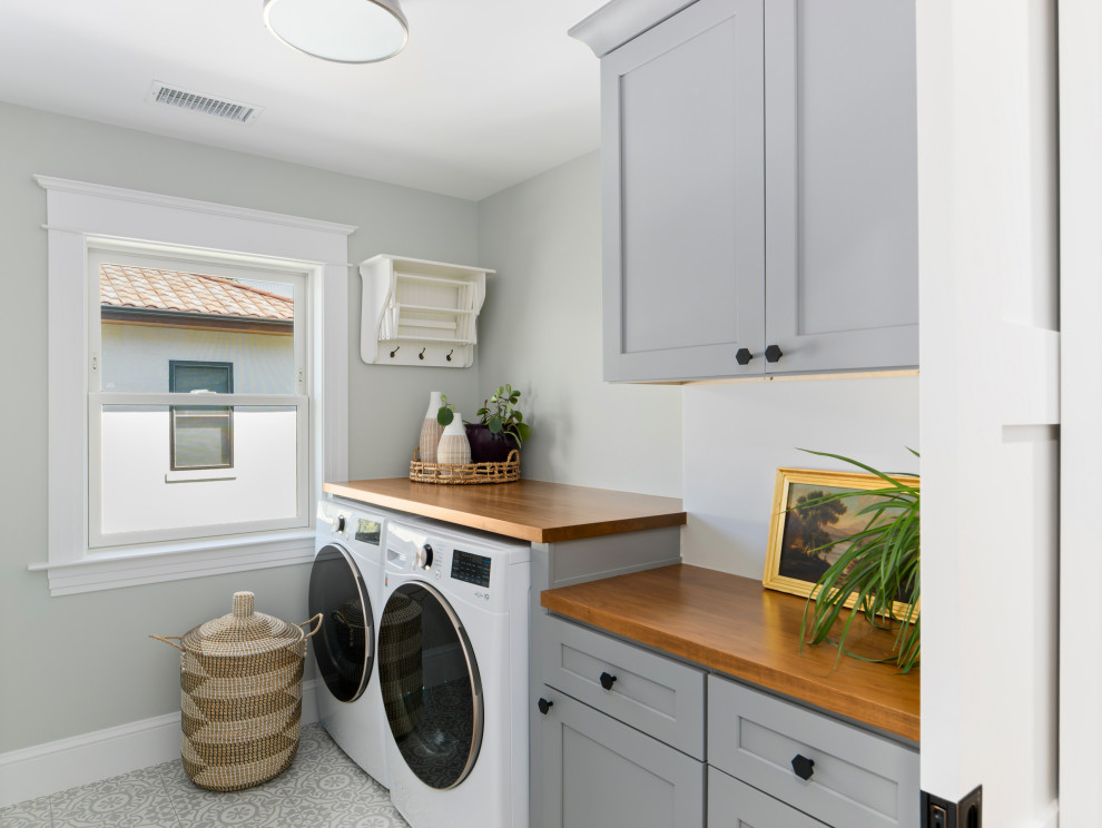 Ornate laundry room photo in Denver