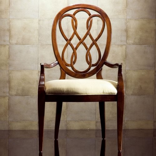 American Drew Bob Mackie Signature Splat Back Dining Arm Chairs - Set of 2