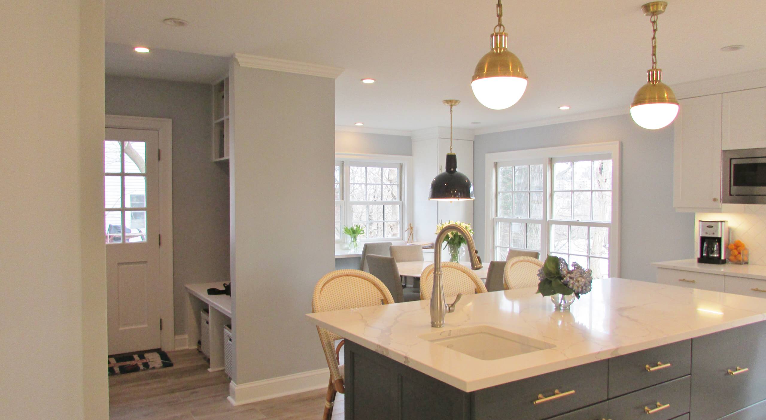 WHITE, BLUE and BRASS IN BRONXVILLE