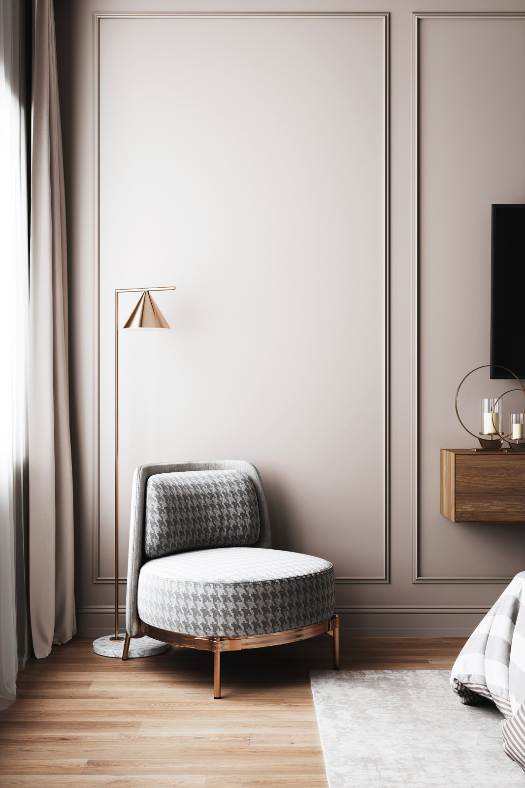 Дизайн спальни в двух цветовых вариантах