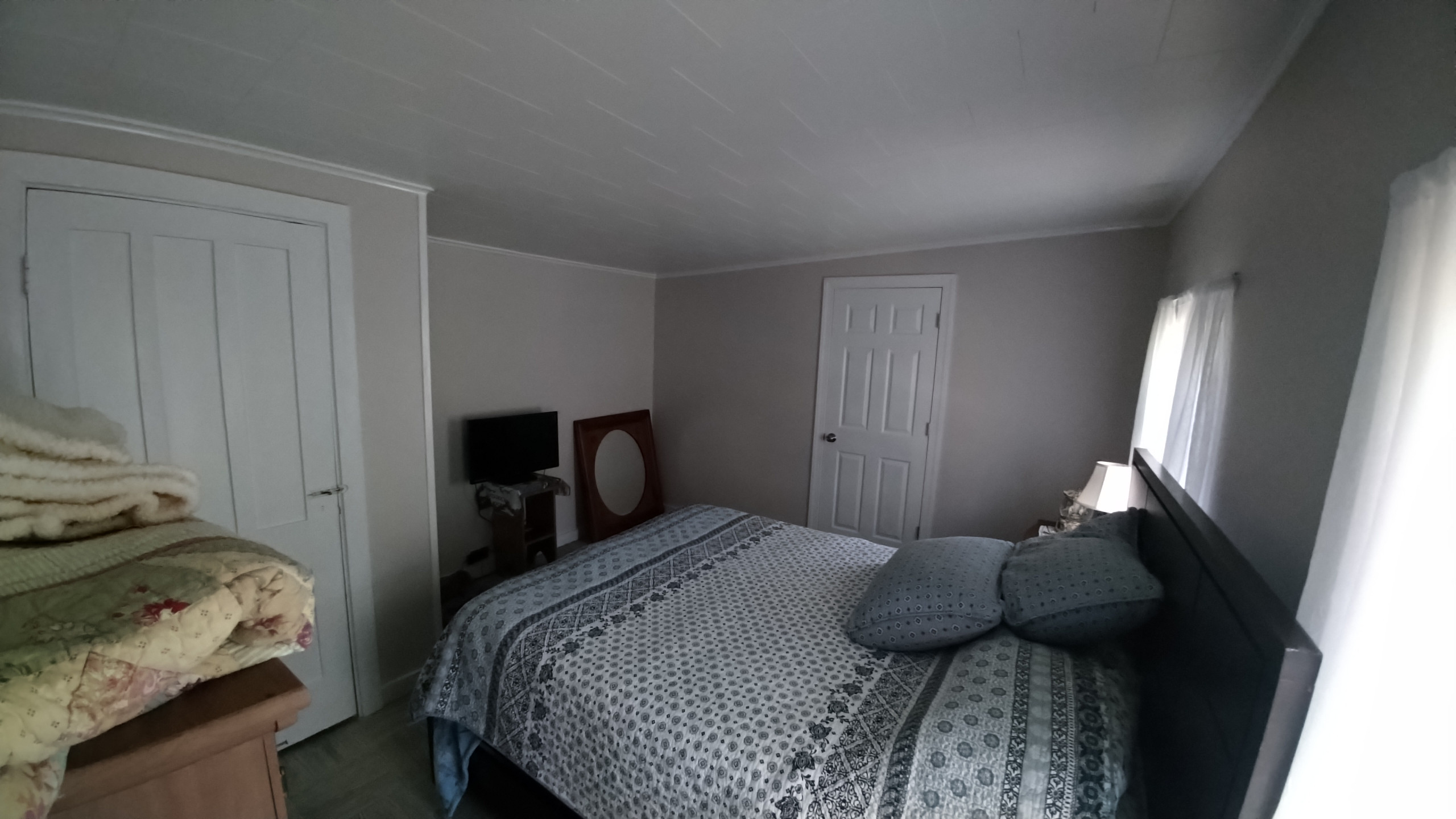 upstairs drywall/ trim replacement and paint