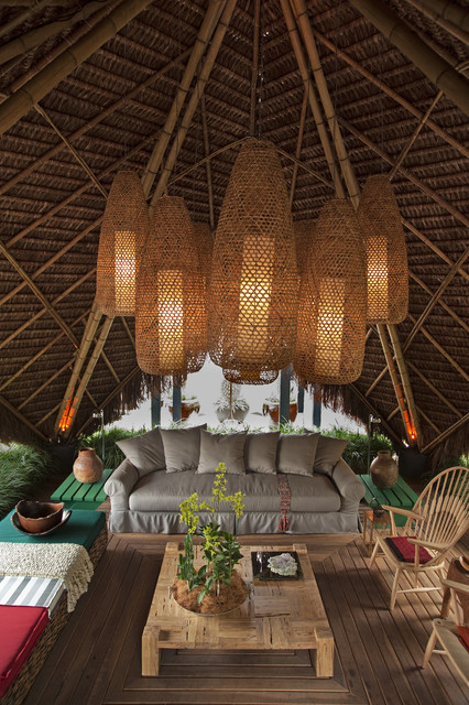Contemporary Hut tropical-deck