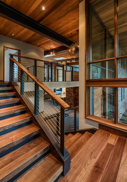 Lakeside Modern - Rustic - Staircase - Sacramento - by Ward-Young ...