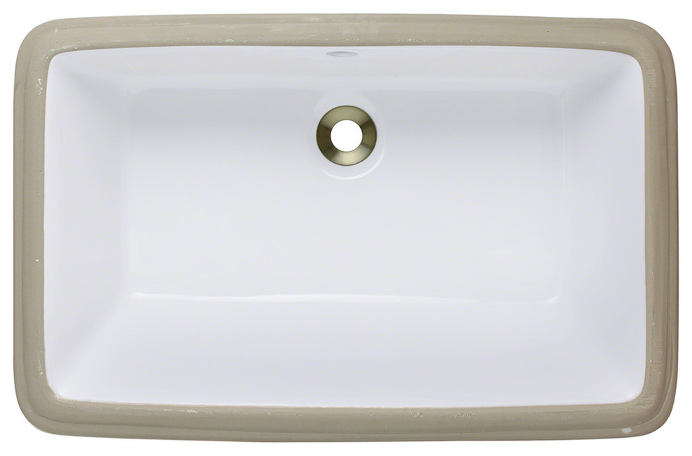 MR Direct U1812-Bisque Rectangular Bathroom Sink