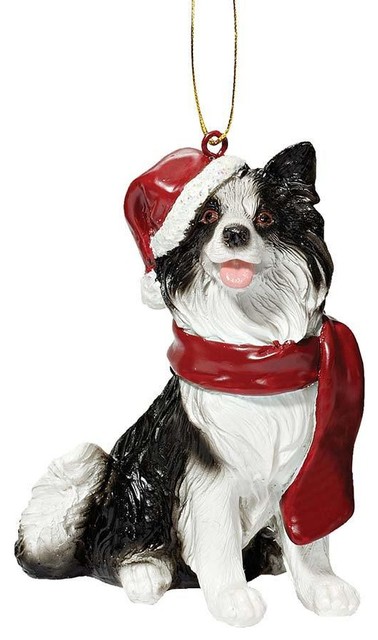 border collie holiday dog ornament sculpture weimaraner christmas ornament