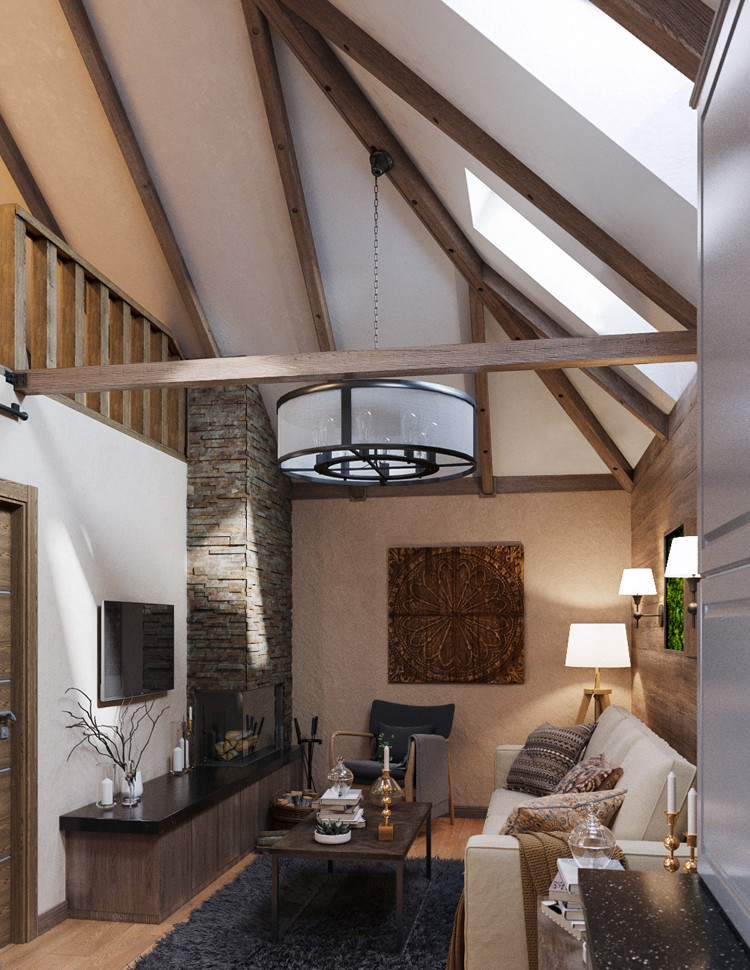 Интерьер гостевого дома, 50м2