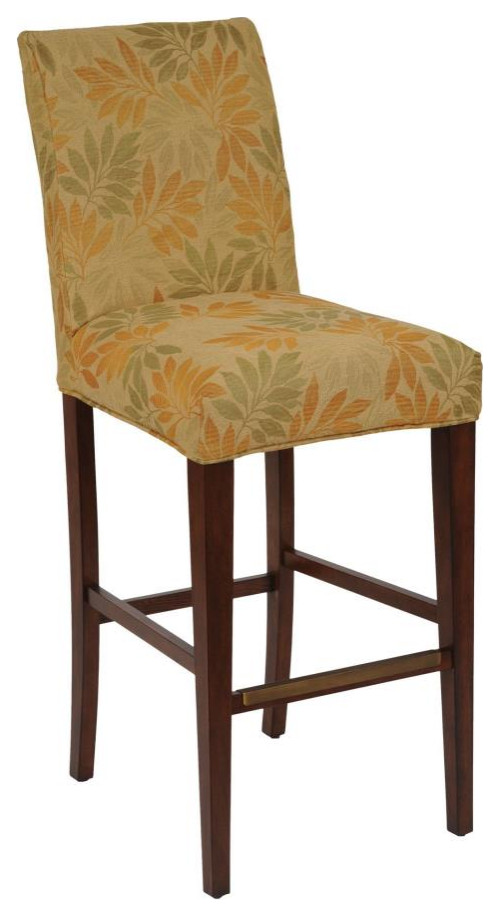Gold Floral Fabric Barstool Cover Only Made Of 61 Polyester39 Rayon